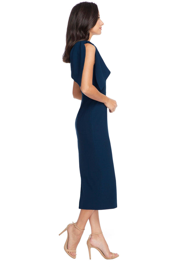 Tiffany Elegant Form-Fitting Midi Dress - Dress the Population
