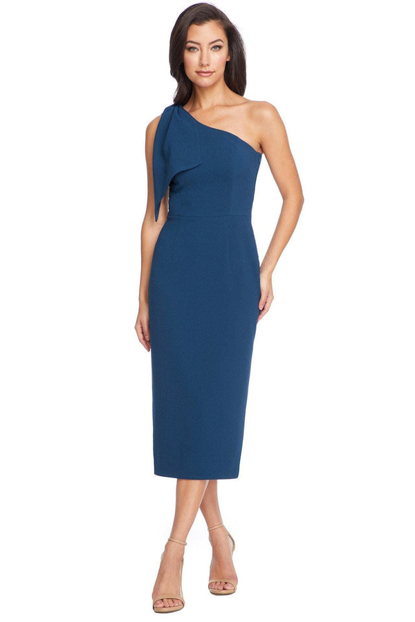 Tiffany Asymmetrical Sapphire Dress - Dress the Population