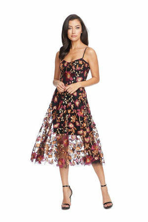 Uma Fit And Flare Floral Dress - Dress the Population
