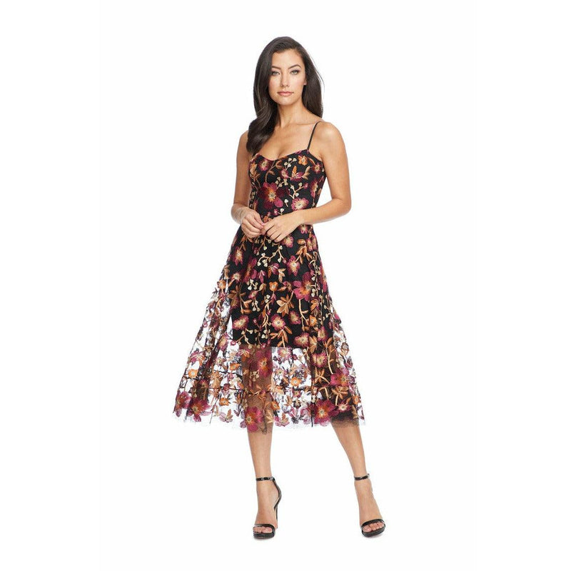 Uma Fit And Flare Floral Dress - Dress the Population