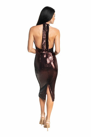 Vanessa Sequin Midi Dress - Dress the Population