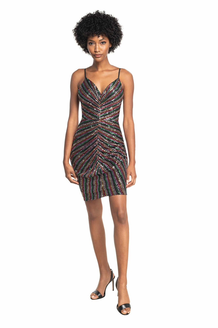 Viviane Sequin Pattern Dress - Dress the Population