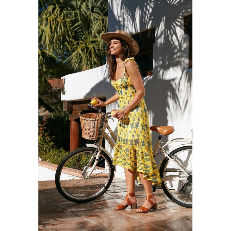 Wren Flower-And-Dot Dress - Dress the Population